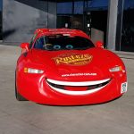 Red character car of Lightning McQueen from Disney's movie, Cars