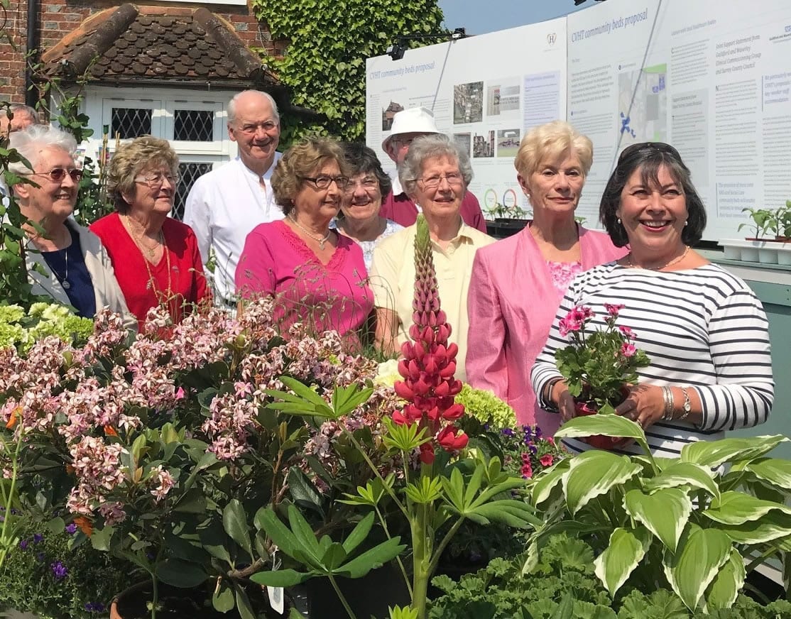 Christina Pearce with other volunteer members of the Cranleigh Village