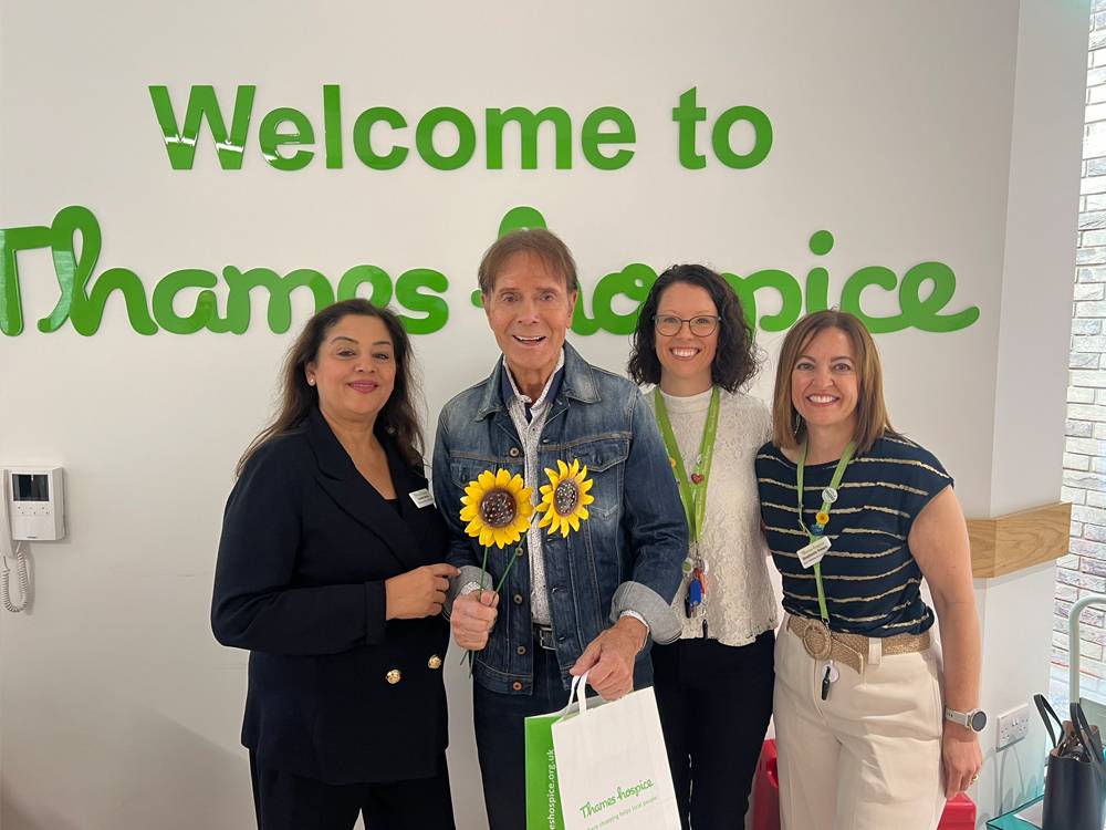 Last Saturday, music legend Sir Cliff Richard paid a heartfelt visit to Thames Hospice, where he met patients, staff and volunteers, spreading joy and happiness to all.