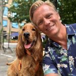 Dr Scott Miller with a dog