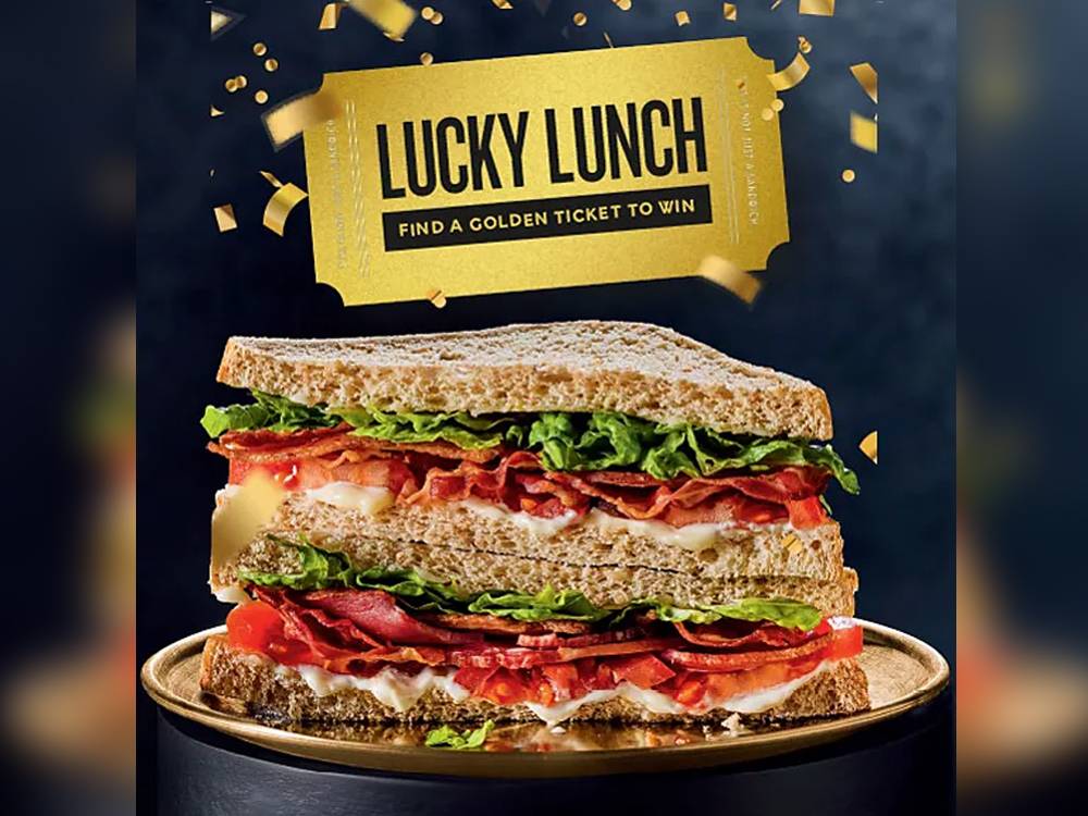 M&S are running an instant, Lucky Lunch giveaway, placing 7500 £10 gift vouchers into random sandwiches.