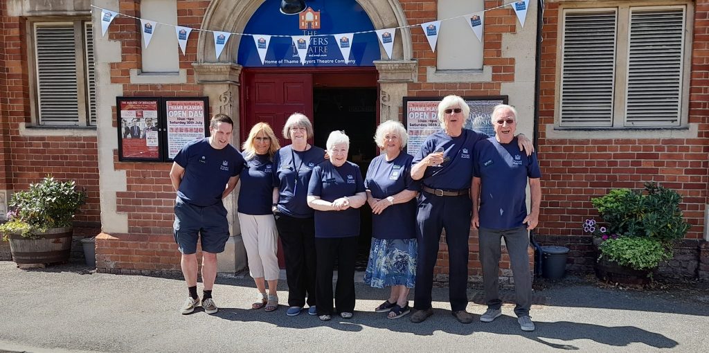 Volunteers stood outside the Thame Players theatre