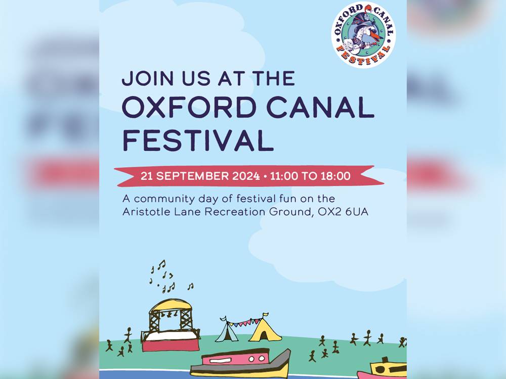 Oxford's residents are proud to announce the line-up for this year's free-to-visit Oxford Canal Festival, 11am-6pm on Saturday, 21st September.