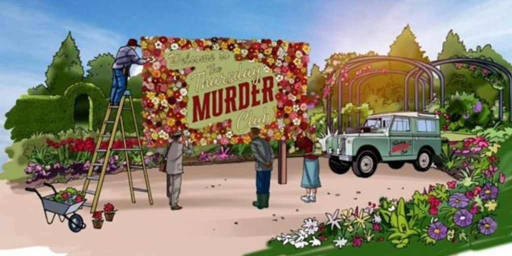 There’s murder among the marigolds as Netflix teams up with the RHS to launch the Thursday Murder Club in Bloom
