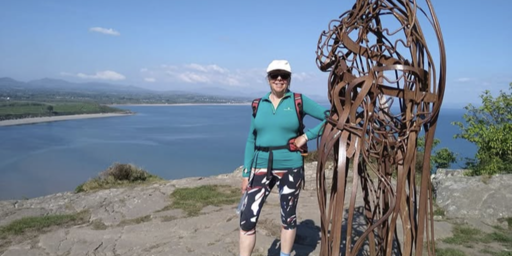 67-year-old Janet Baldock, from Shalbourne, is walking the Wales Coast Path to raise money for Support Dogs while getting back in touch with her Welsh roots