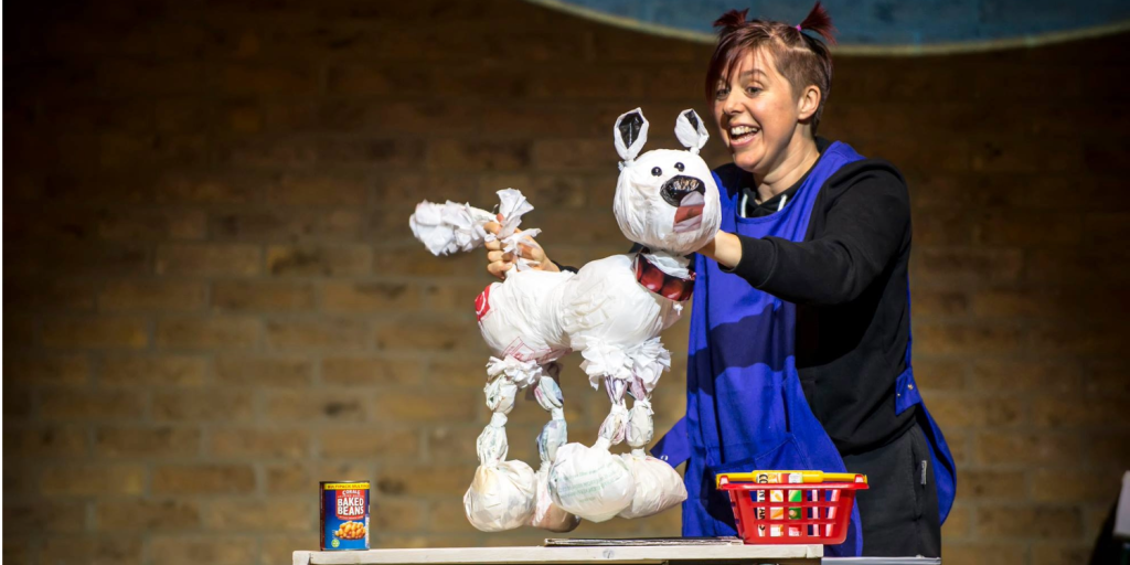 A quirky Christmas show mixing puppets, actors and supermarket mayhem to spark children’s love of reading