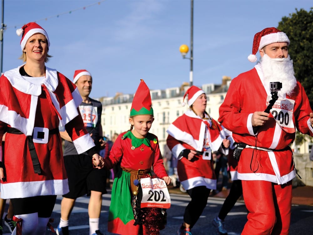 Take part in the Santa & Elf fun runs in Hindhead, Godalming and Farnborough this month to raise money for a life-changing charity.
