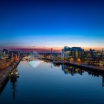 Overhead shot of Dublin city