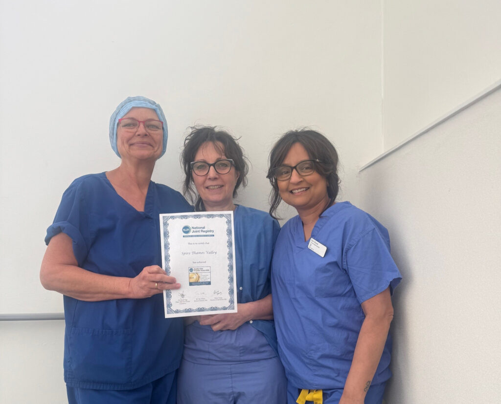 Spire Thames Valley Hospital Awarded NJR Gold Level Status