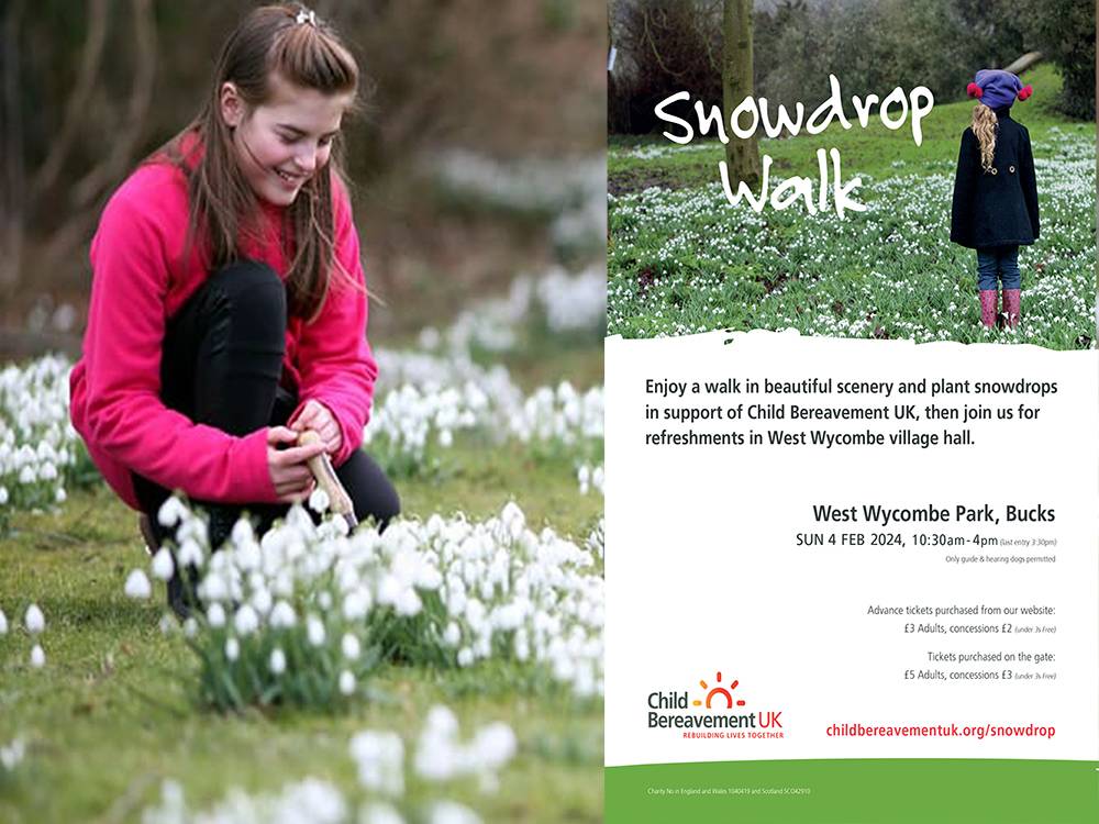 Join the Snowdrop Walk on 4th February., support a great cause, and remember somebody special.