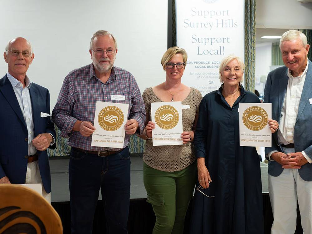Local Businesses named as 2023 recipients of the Gold Trade Mark Award by Surrey Hills Enterprises.